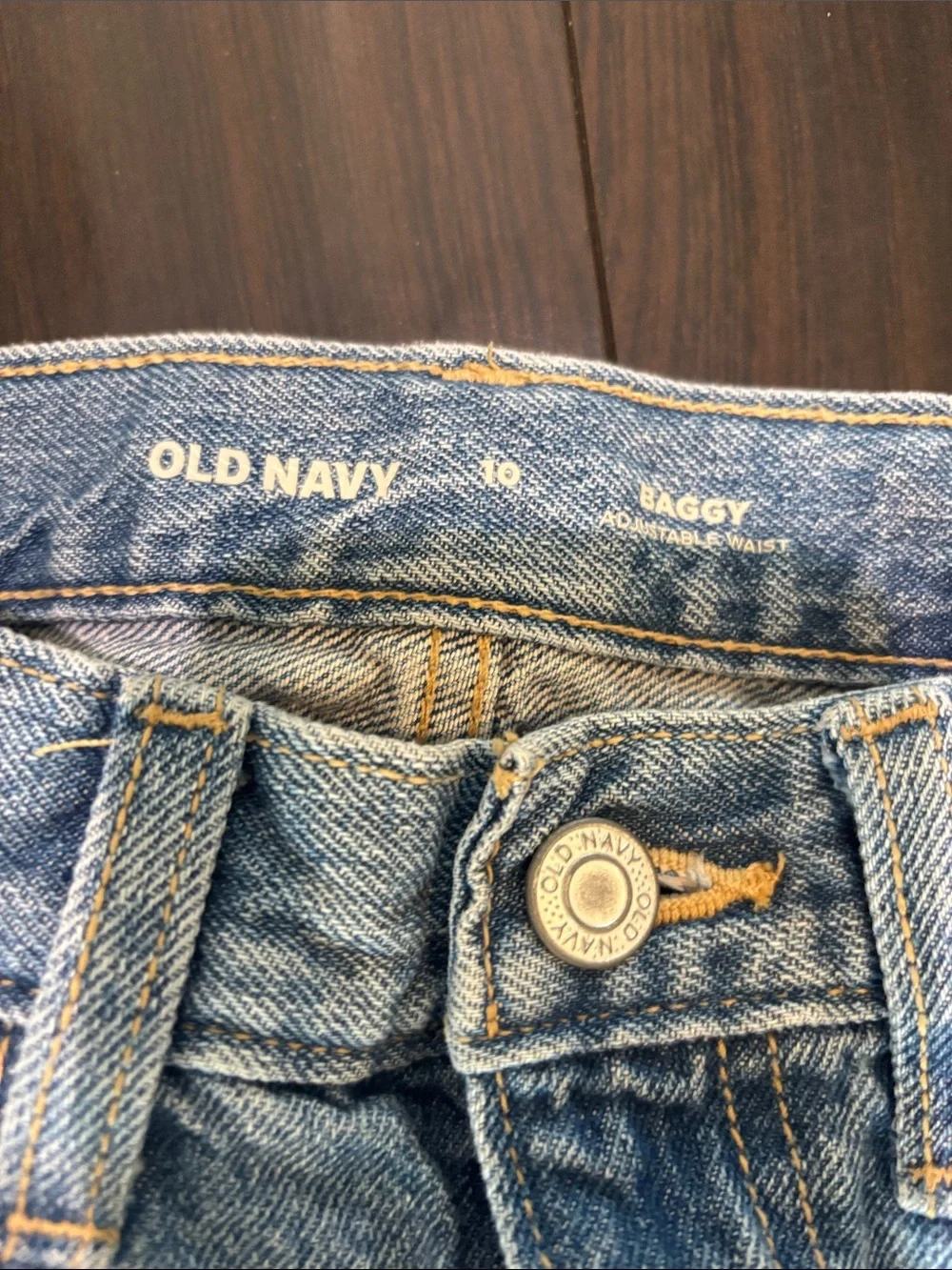 Old Navy Light Blue Baggy Adjustable Waist Boys Jeans Size 10